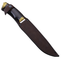 Нож Пластунский, сталь 65Х13, граб, латунь