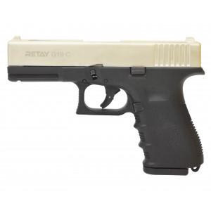 СХП Охолощенный пистолет Retay G19C Glock, кал. 9 мм, сатин СХП Охолощенный пистолет Retay G19C Glock, кал. 9 мм, сатин