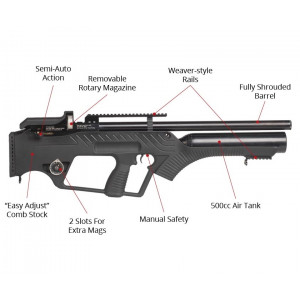 Пневматическая винтовка Hatsan BullMaster (PCP, 3 Дж, п/автомат) 5,5 мм